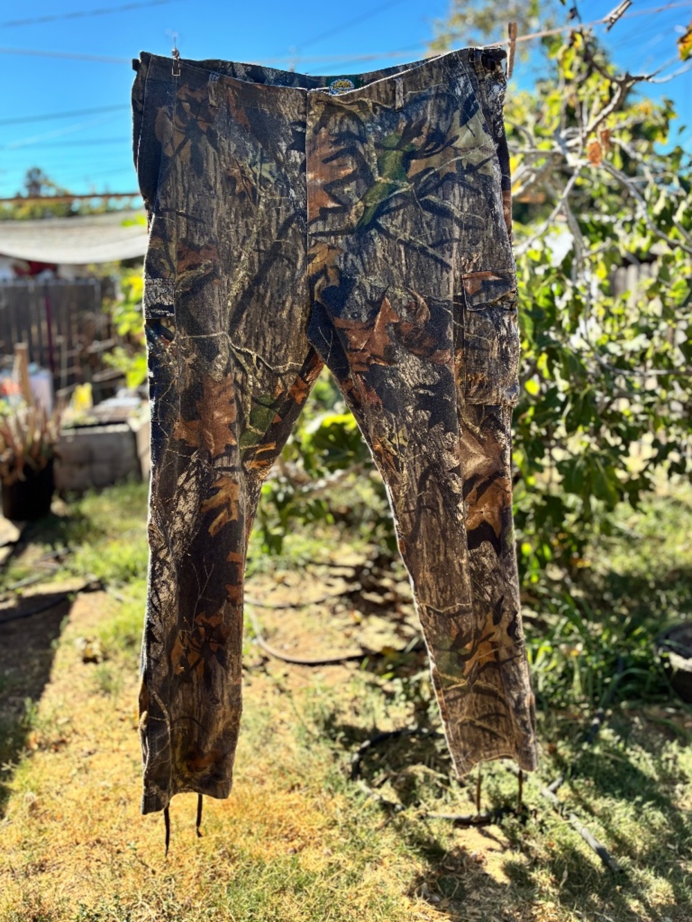 VTG Cabela's Outdoor Gear Mossy Oak Break Up Camo Cargo Pants 46 Tall